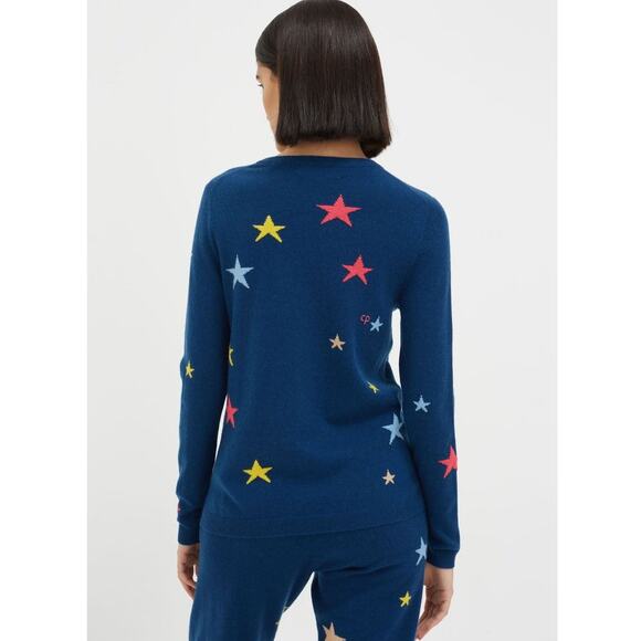 Chinti & Parker Navy Multi Star Long Sleeve Crewneck Sweater L - Picture 3 of 13